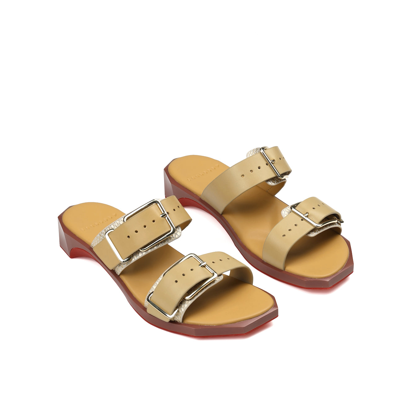 women's slide sandals in color beige at 4CCCCEES