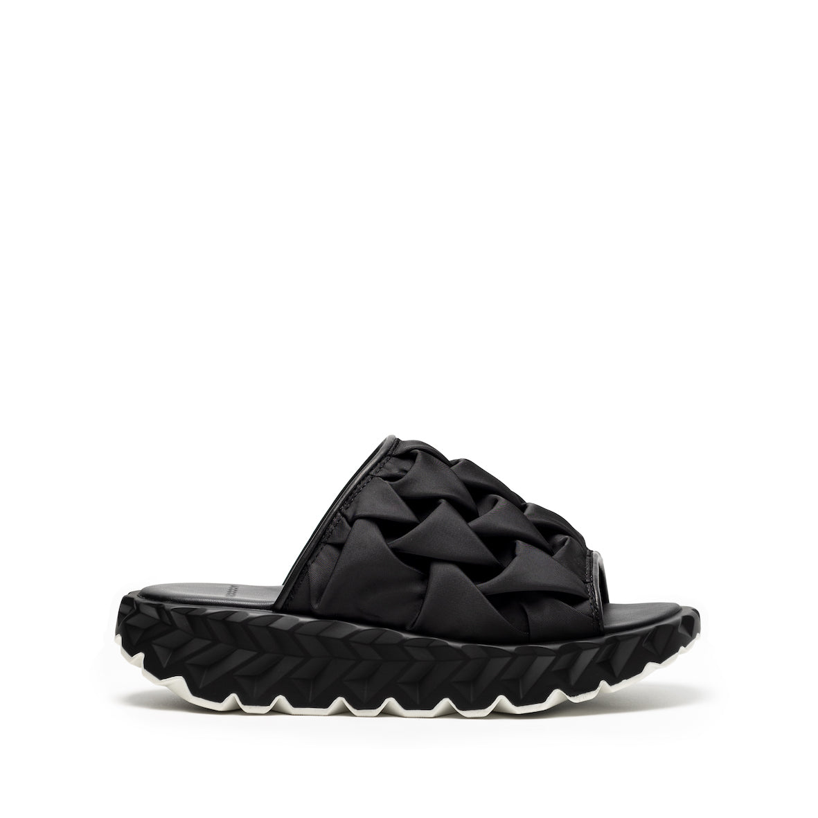 Women's slide sandals in black at 4CCCCEES
