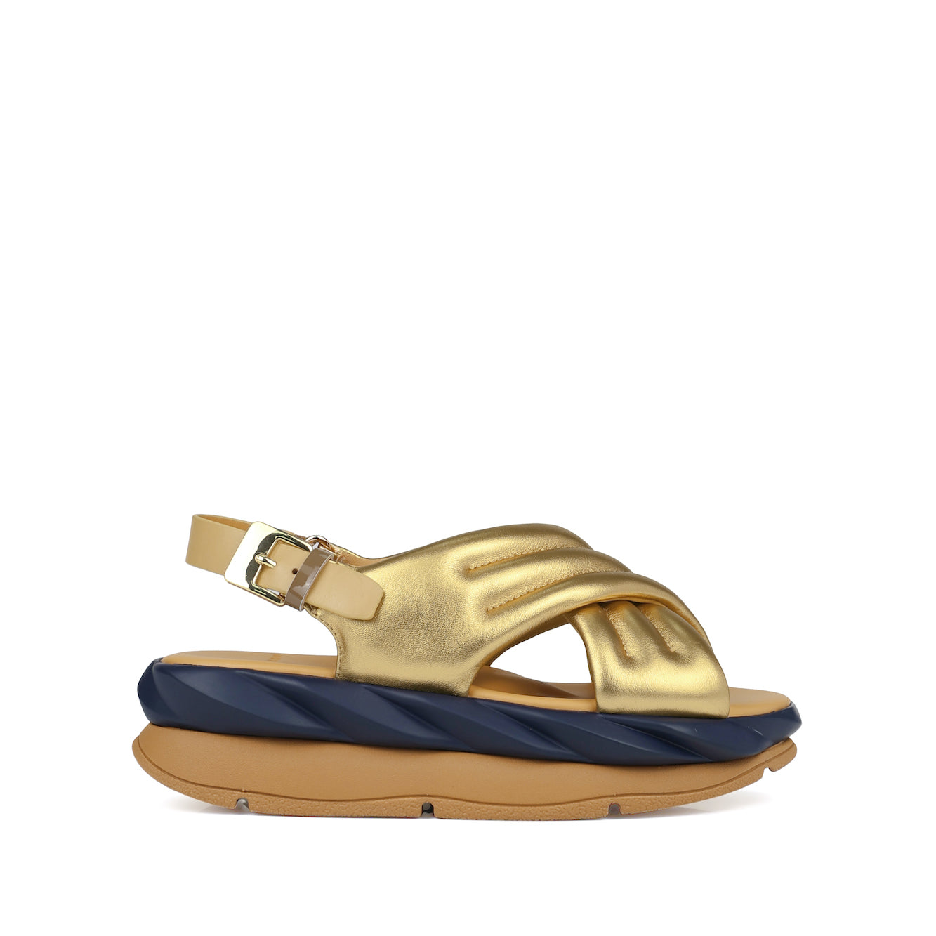 comfortable women's gold sandals at 4CCCCEES