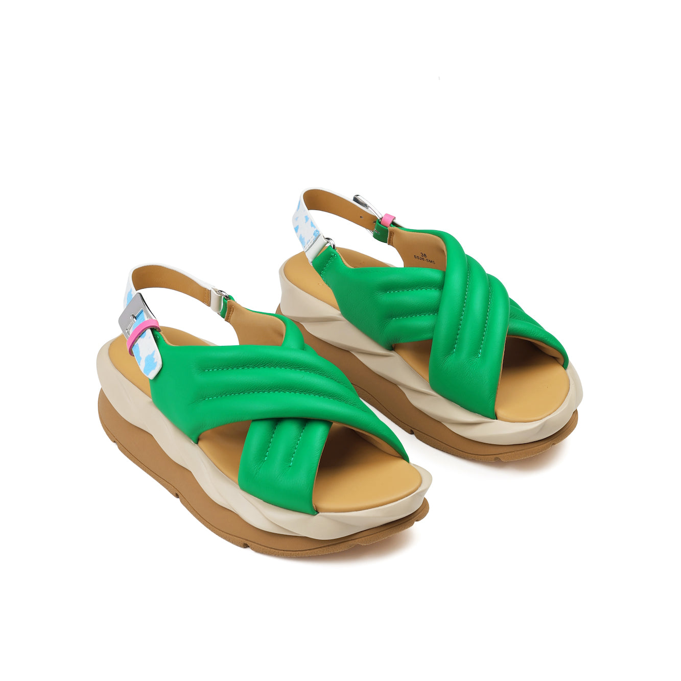 green women's sandals with arch support