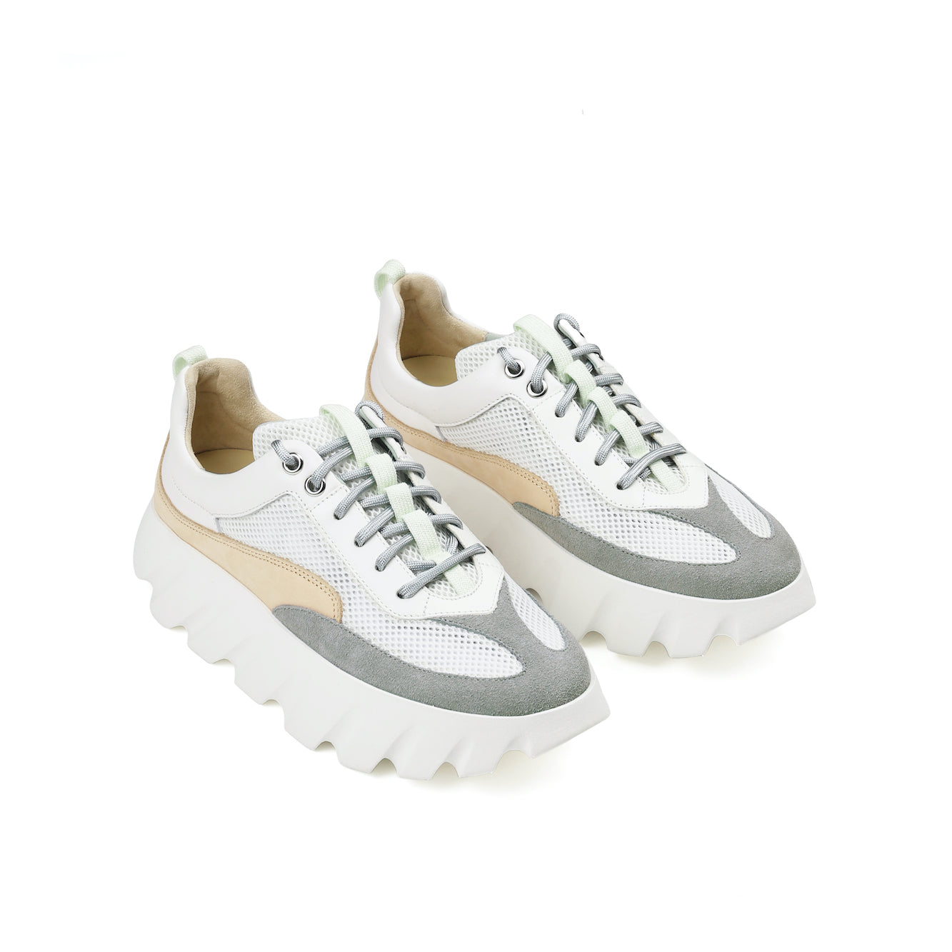 white leather women's sneaker with original platform