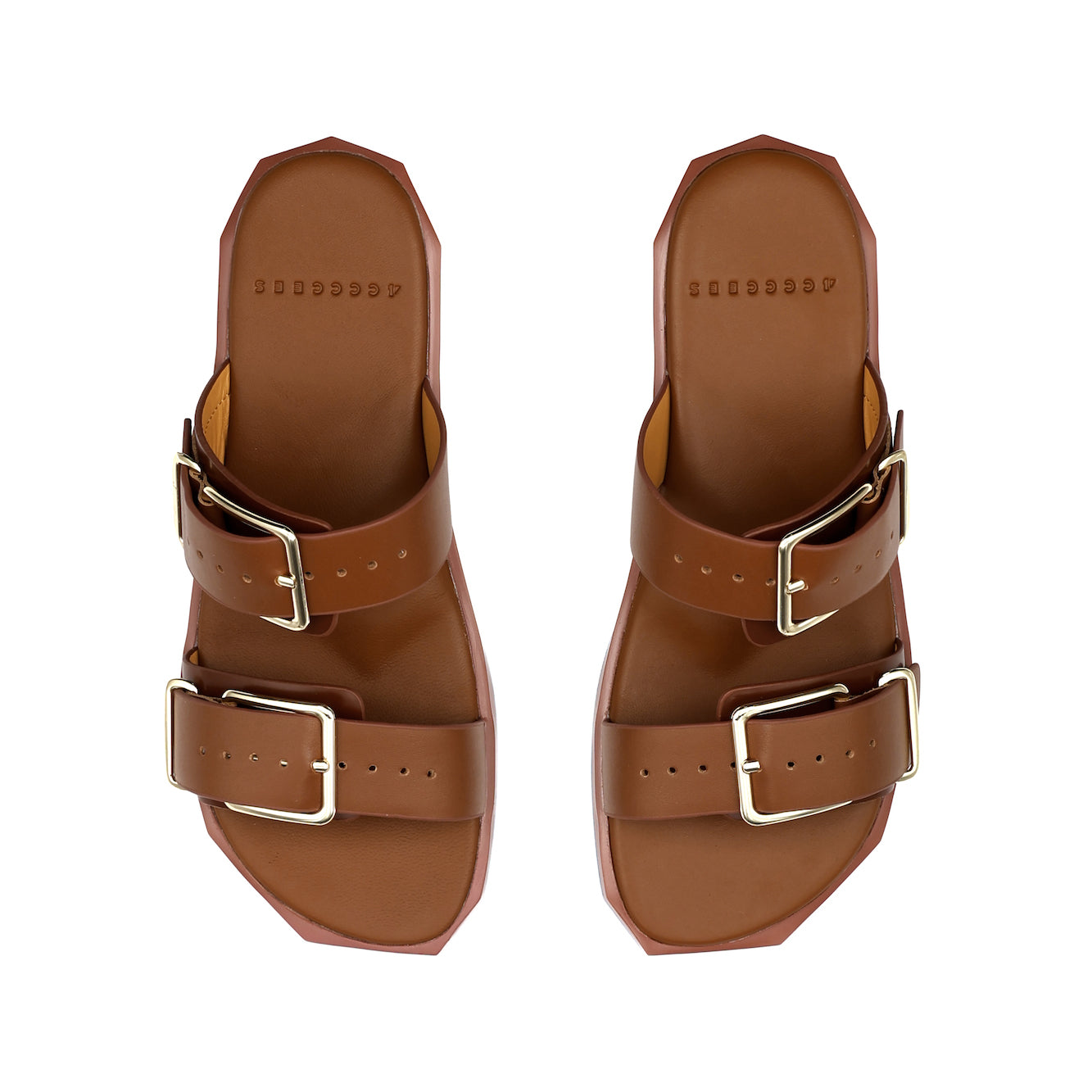 comfortable women's brown leather sandals with silver buckles