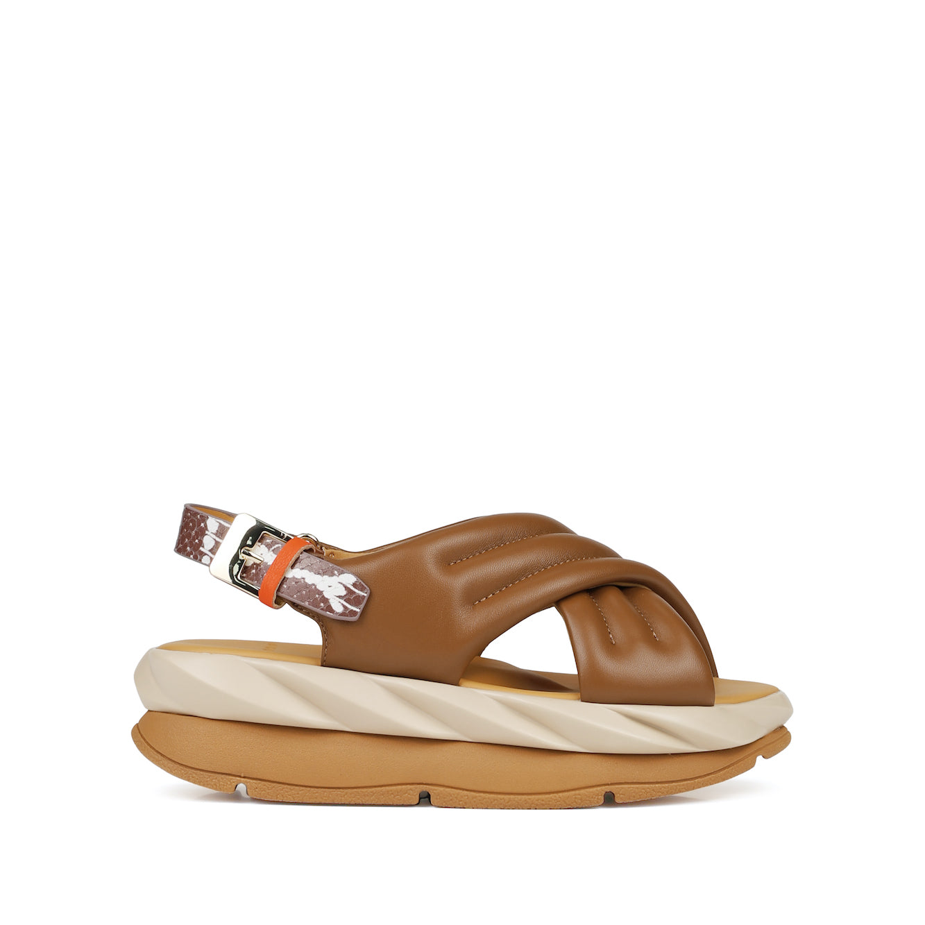 comfortable women's brown leather sandals at 4CCCCEES