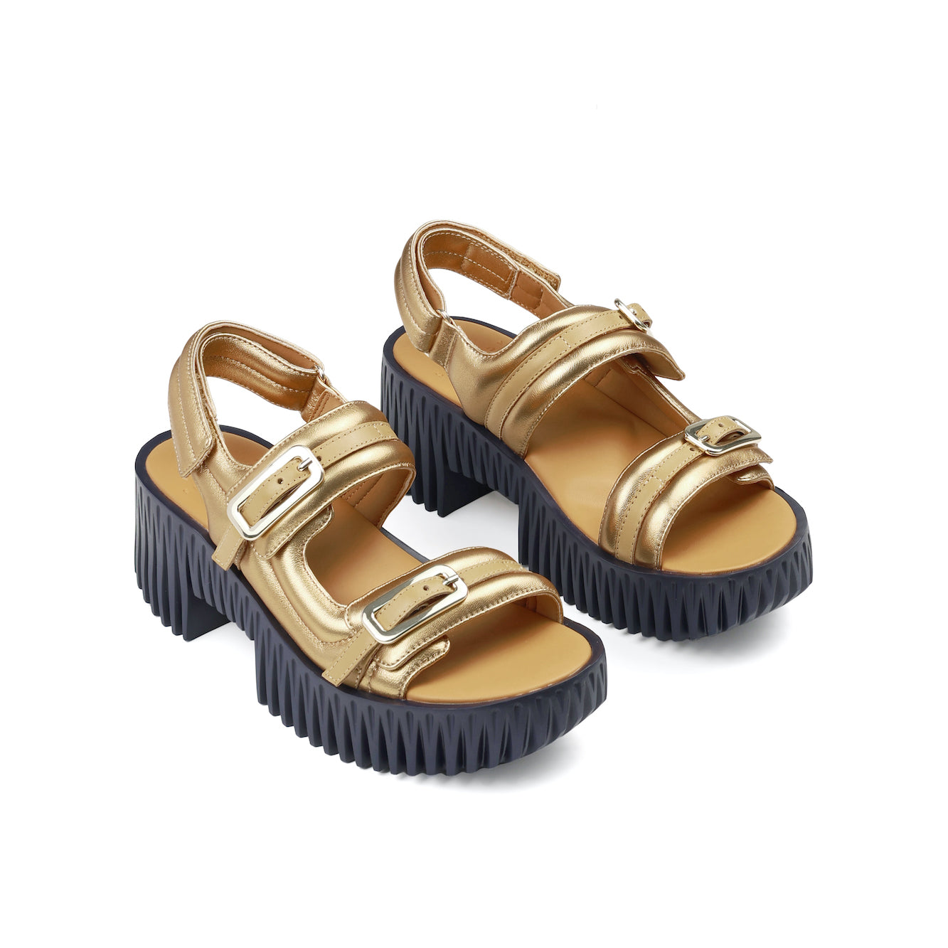 women's gold sandals with original design